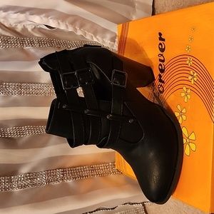 Forever Black booties - Never Worn